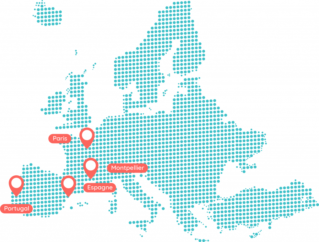 Carte qui montre où INO est présent