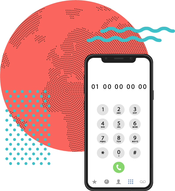 Smartphone avec un numéro de téléphone intelligent