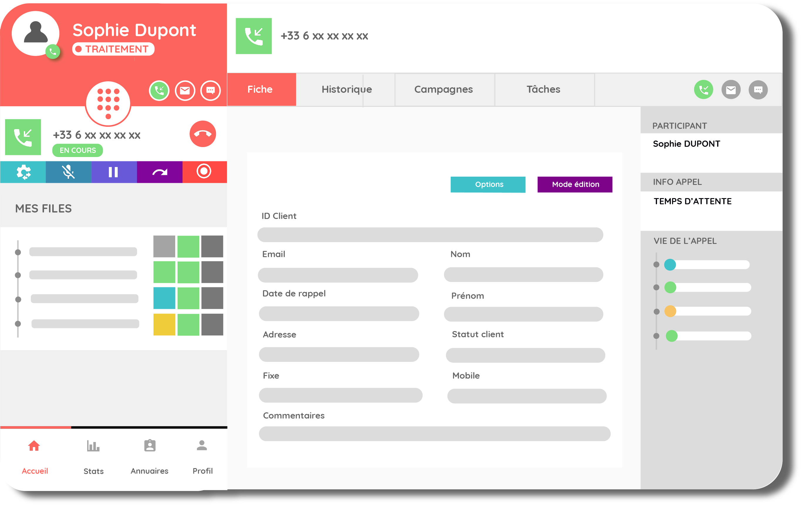 Solution centre de contact : historique des échanges et levée de fiche