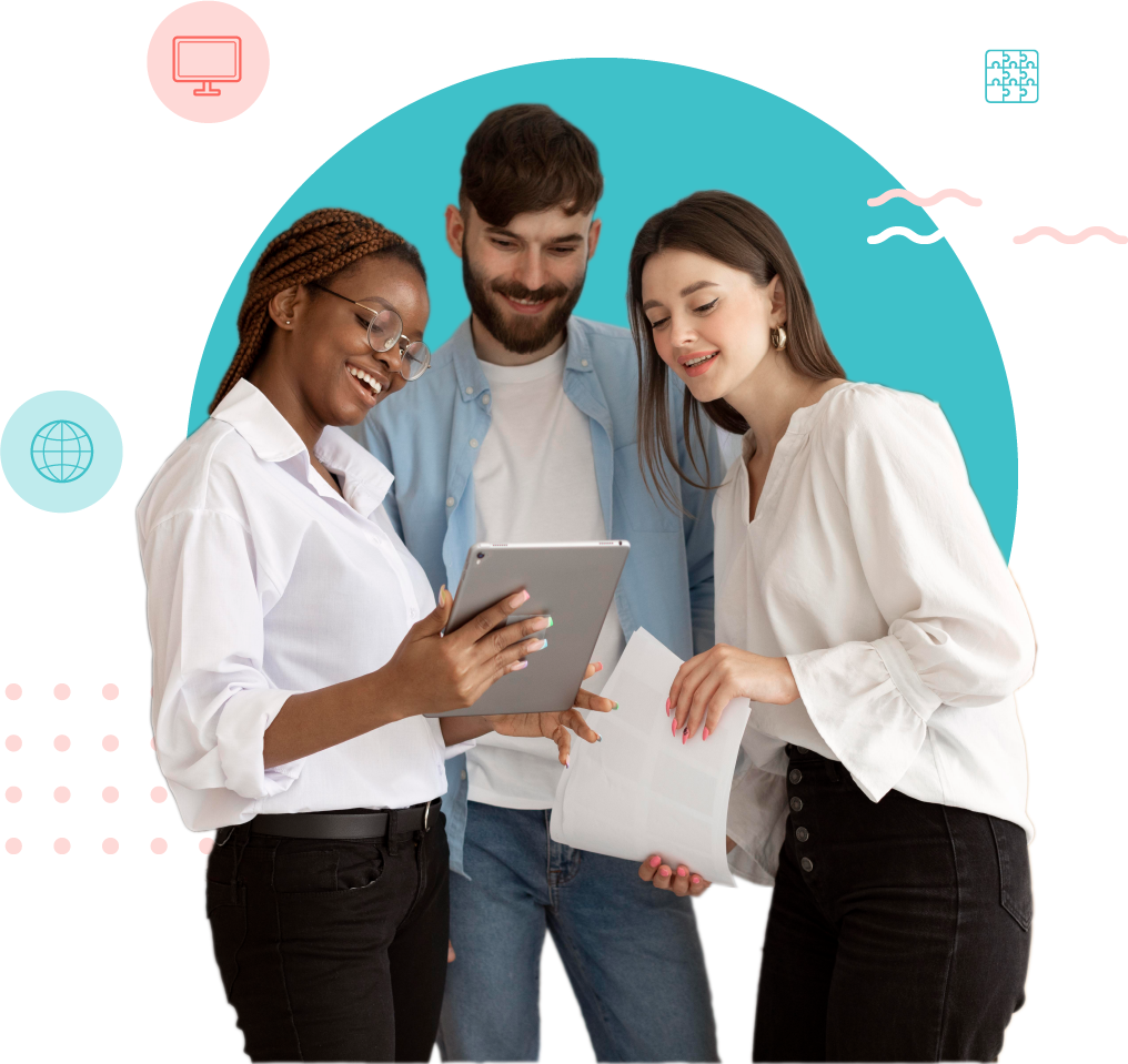 Equipe en train de communiquer et collaborer ensemble