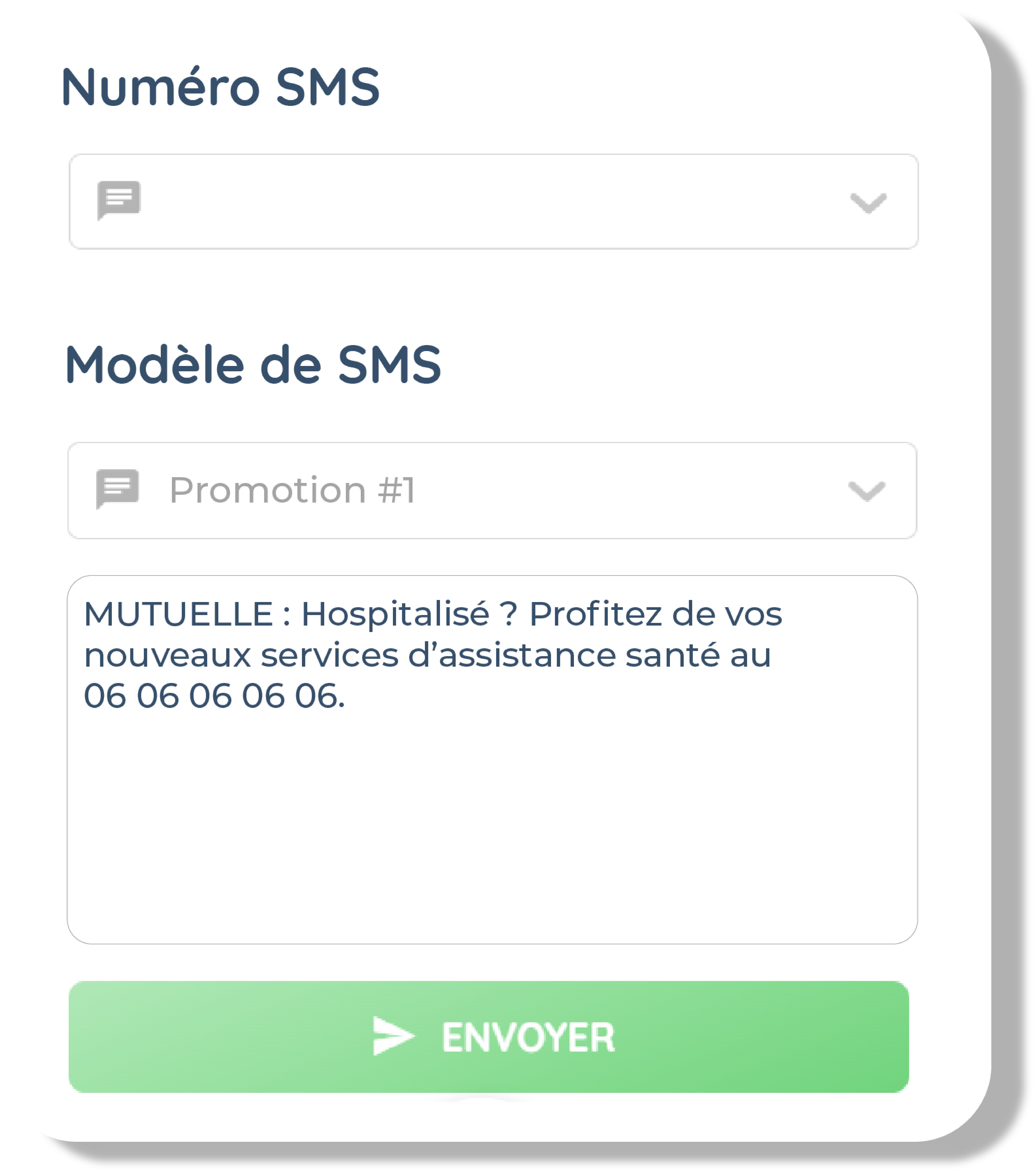Modèle de SMS relationnel
