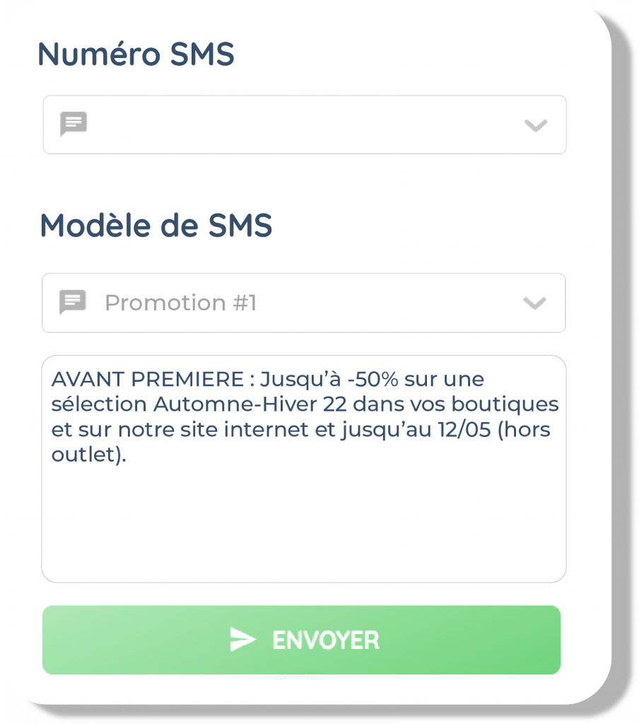 Modèle de SMS promotionnel