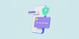 Secure outbound call campaign for payment recovery with credit card and shield icons.