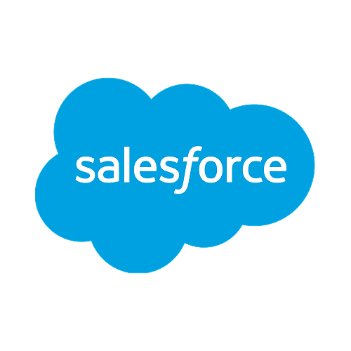 Salesforce logo indicating INO CX integration for real-time CRM synchronization and call handling.