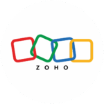 Logotipo de Zoho CRM que representa la integración de INO CX para la gestión unificada de datos de clientes y contactos.